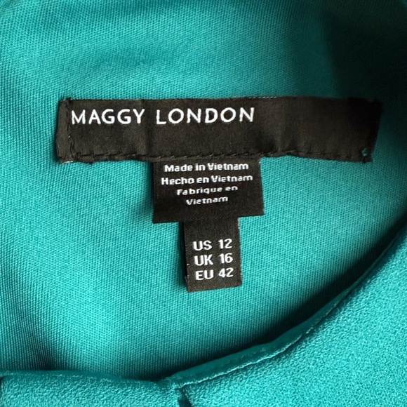 Maggy London Teal Midi Dress - Picture 2 of 6